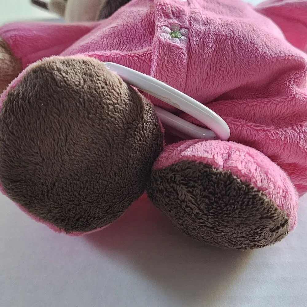 Carter's Pink bear musical pull toy Rock a bye baby
